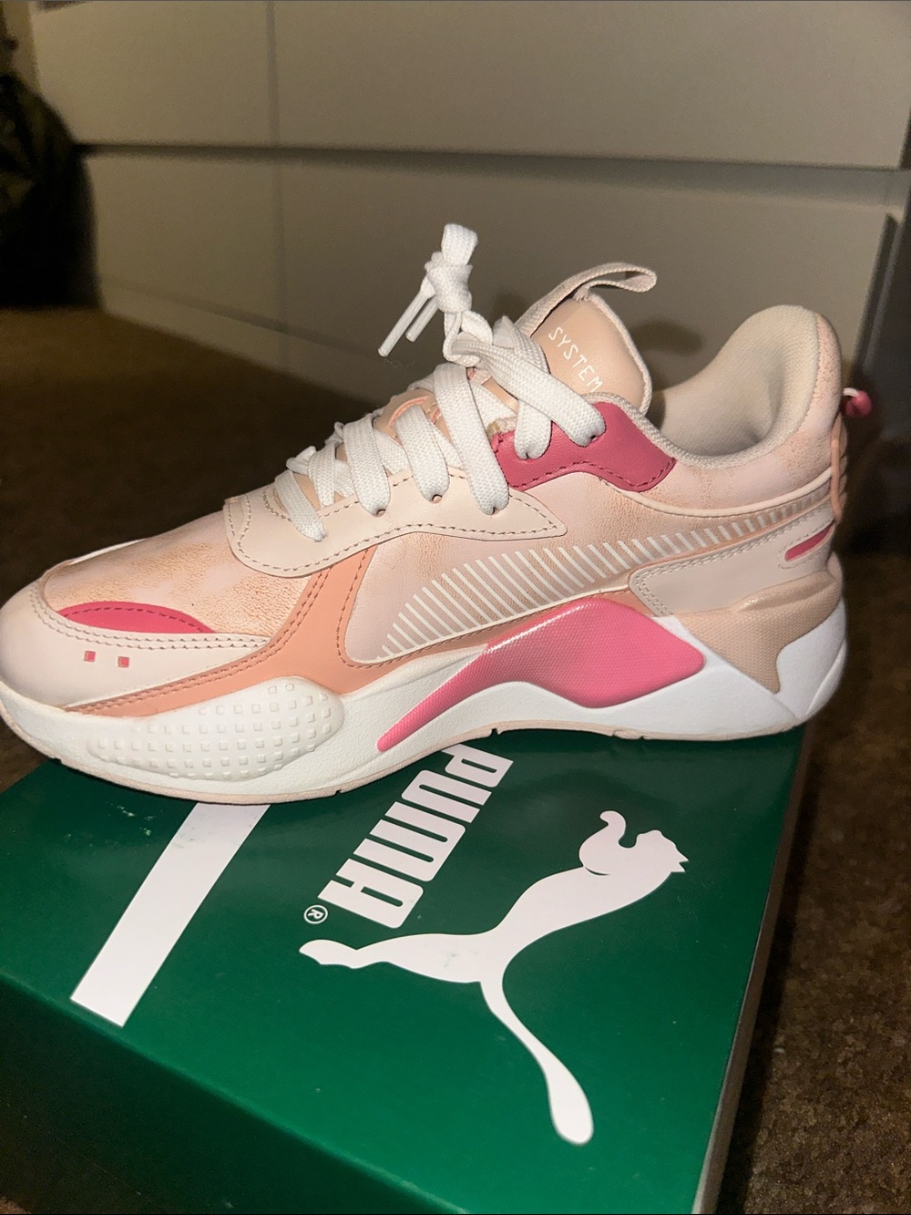 Puma RS-X Festival Sneakers in Rosewater and White